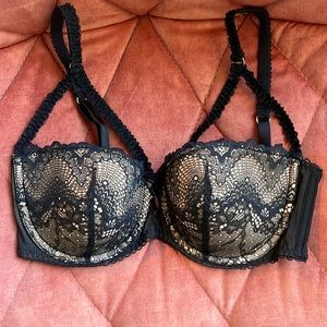 Adore Me black lacy push up bra